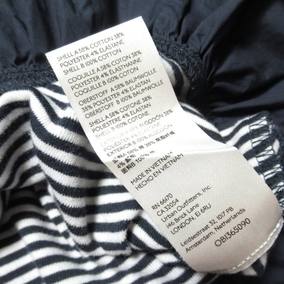 NWOT ✨ Anthropologie Maeve Ruffled Striped Colorblock Peplum Top Blue M - Picture 9 of 10